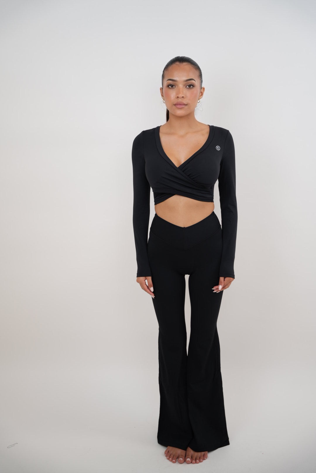 I Am Present Black Stretch Flare Legging