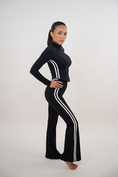 I Am Motivated Black Flare Pant