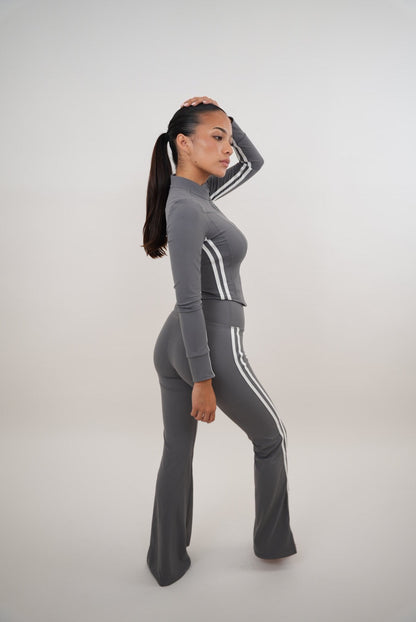 I Am Motivated Gray Flare Pant