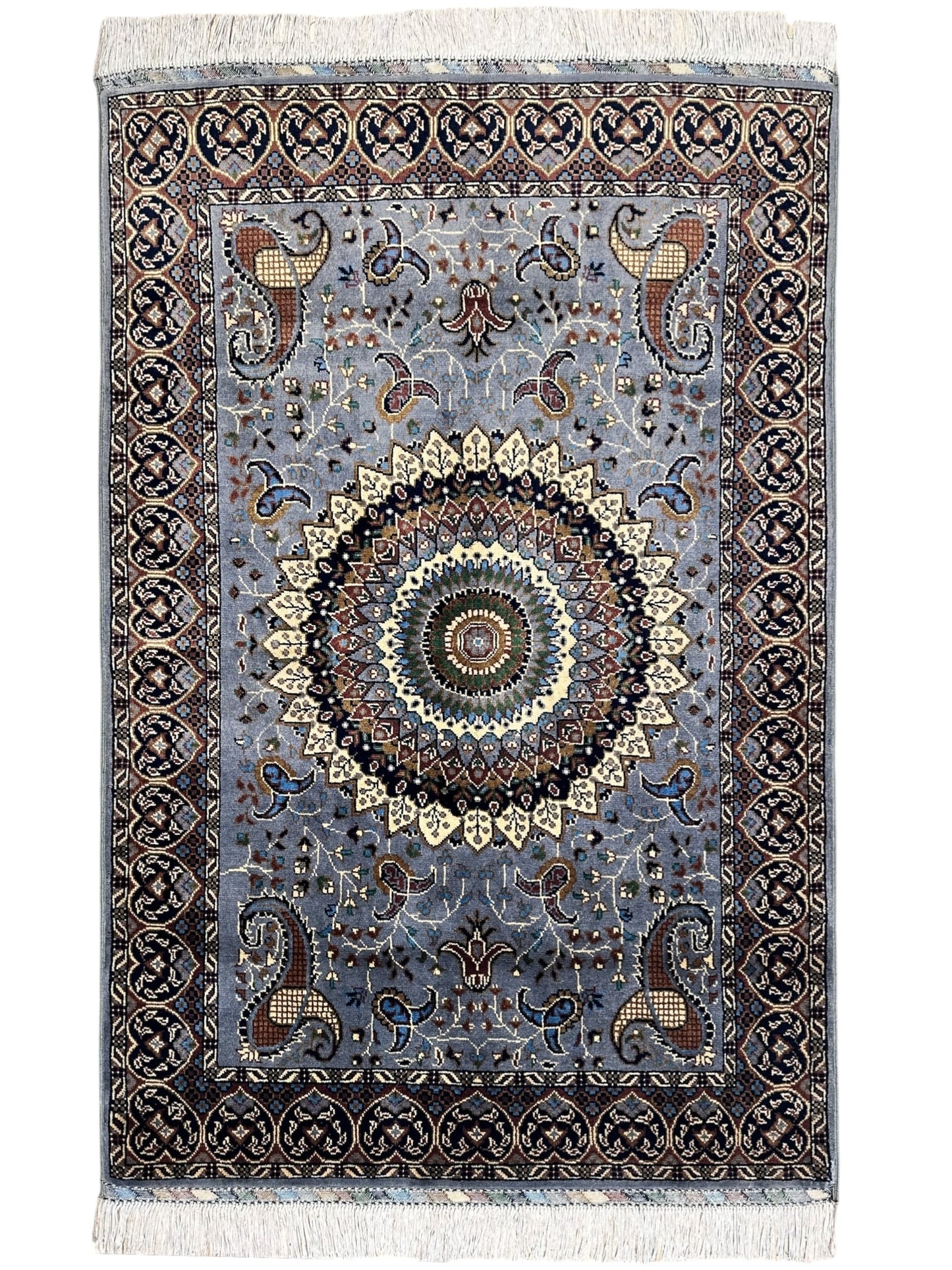 Hand-Knotted Parak Rug – Gray, 40” x 60” | Afghan Wool Rug
