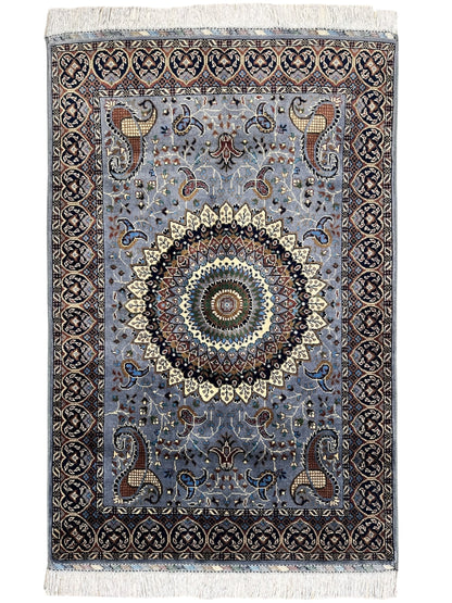 Hand-Knotted Parak Rug – Gray, 40” x 60” | Afghan Wool Rug