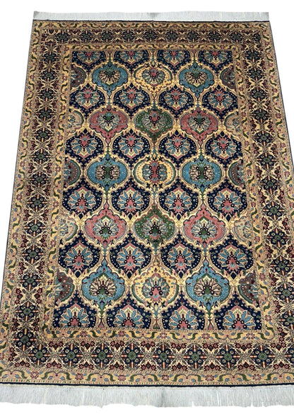 Hand-Knotted Afghani Heart Shape Wool Rug – 6’6″  x  9’2″