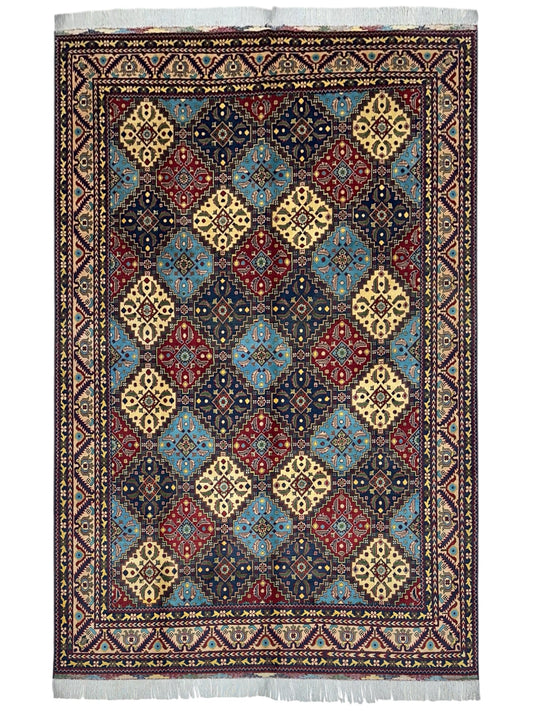 Hand-Knotted Afghani Kashi Wool Rug – 6’9″  x  9’6″