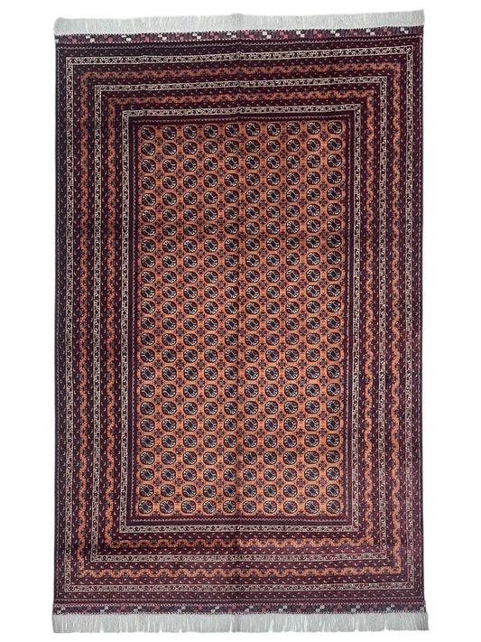 Hand-Knotted Afghani Mawri Wool Rug – 6’9″  x  9’10″