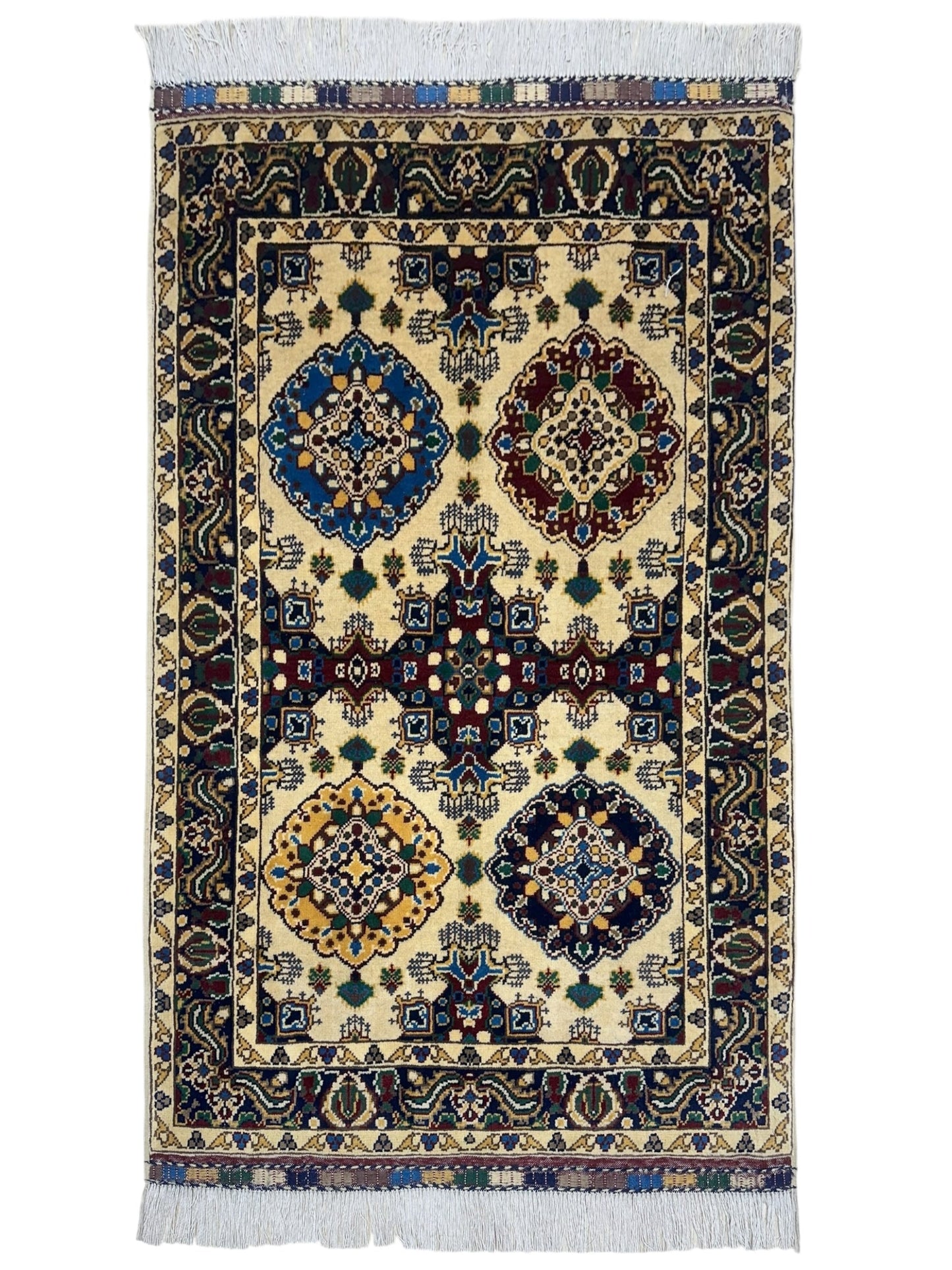Hand-Knotted Afghani Kashi Wool Rug – 2’9″  x  4’4″