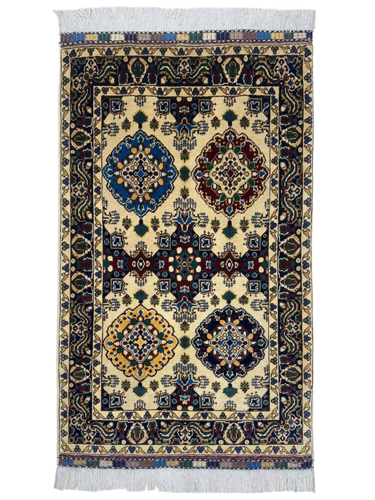 Hand-Knotted Afghani Kashi Wool Rug – 2’9″  x  4’4″