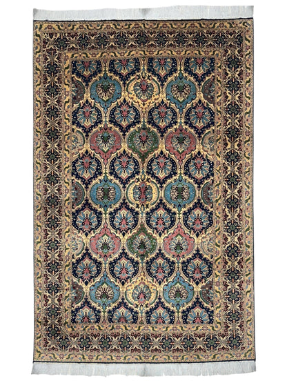 Hand-Knotted Afghani Heart Shape Wool Rug – 6’6″  x  9’2″