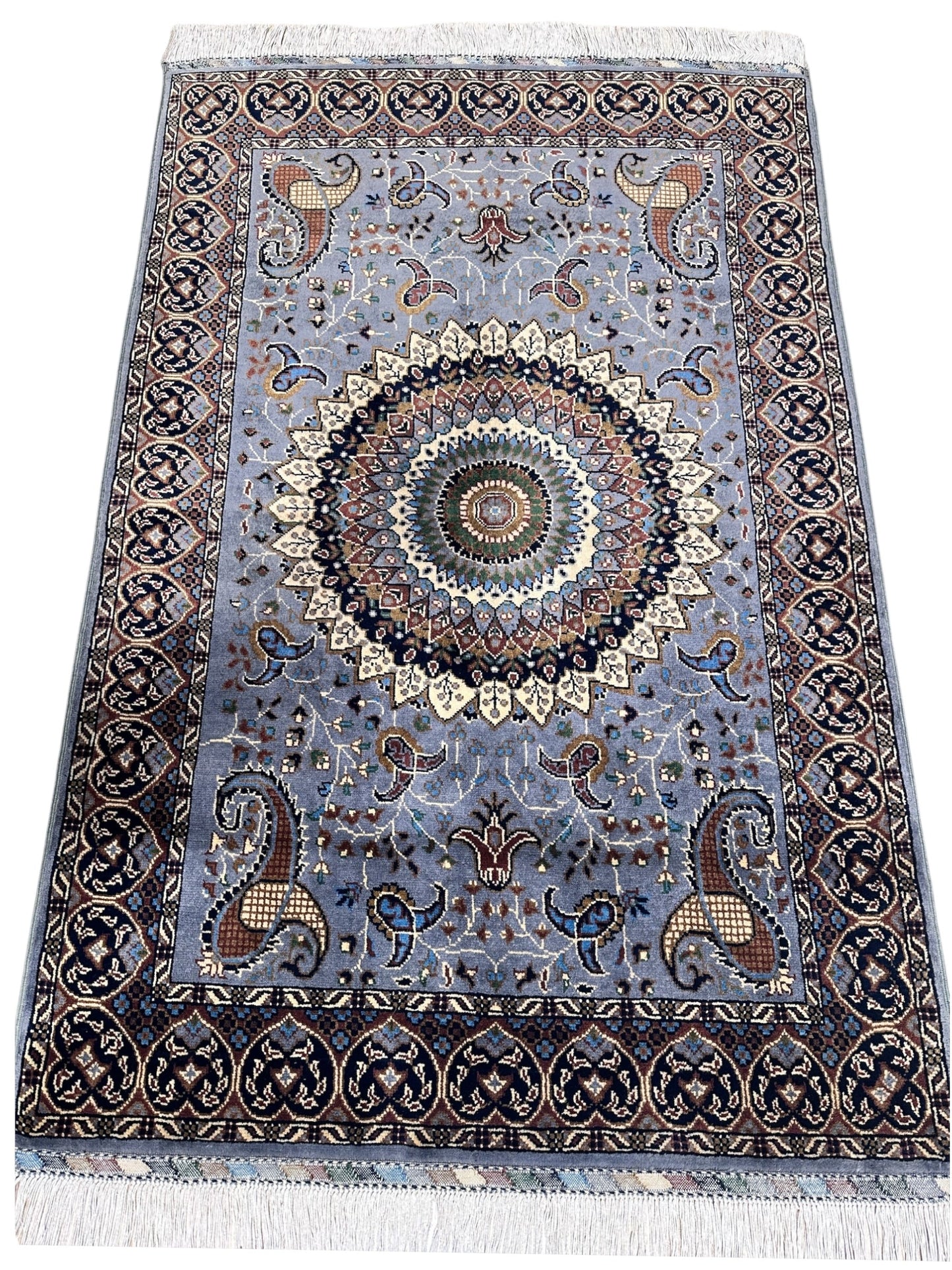Hand-Knotted Parak Rug – Gray, 40” x 60” | Afghan Wool Rug