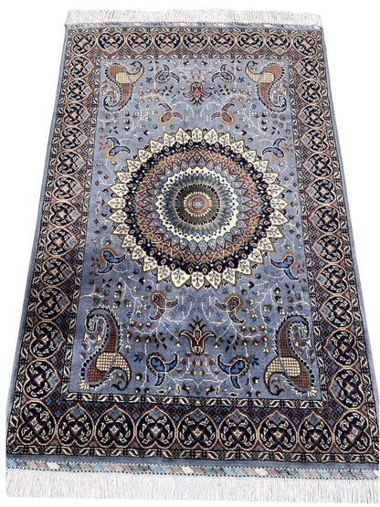 Hand-Knotted Parak Rug – Gray, 40” x 60” | Afghan Wool Rug