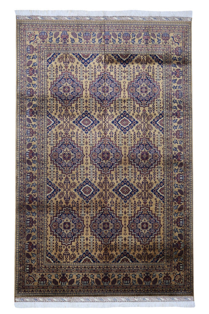 Hand-Knotted Afghani Zerkhaki Wool Rug – 6’7″  x  10’2″