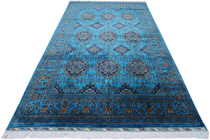 Håndknyttet afghansk Zerkhaki ullteppe – 6’6″ x 10’0″