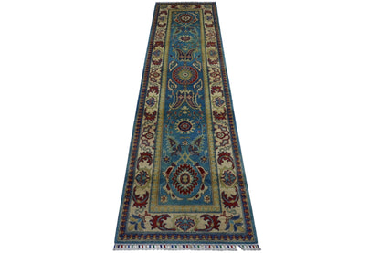 Hand-Knotted Afghani Kazak Wool Rug – 2’8″  x  9’9″