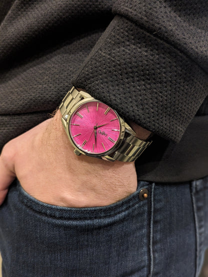 Pink Sunburst Watch