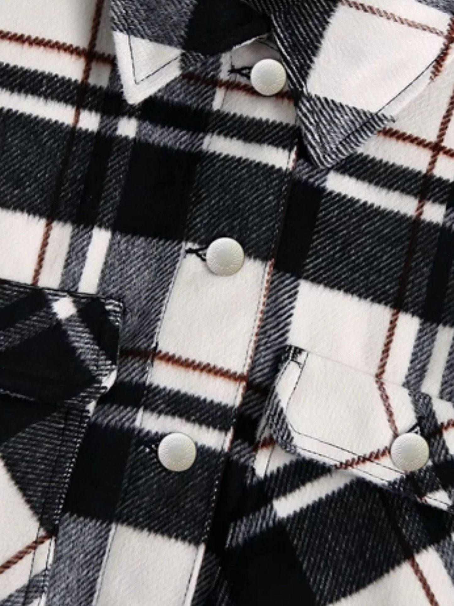 Plaid Button Down Jacket | Short Length with Relaxed Fit 1