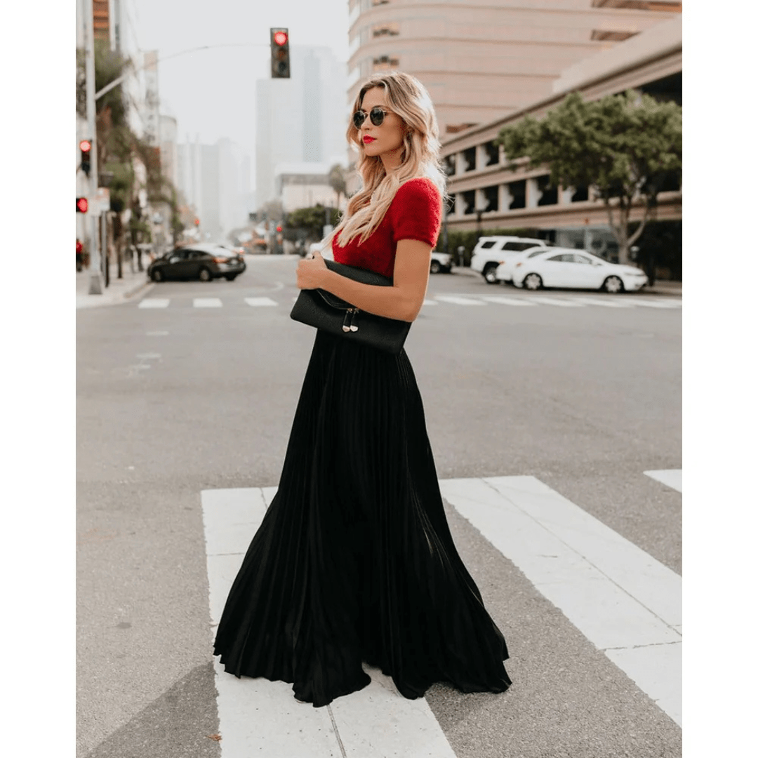 Pleated Maxi Skirt | Lightweight Breathable Fabric for Effortless Elegance 6