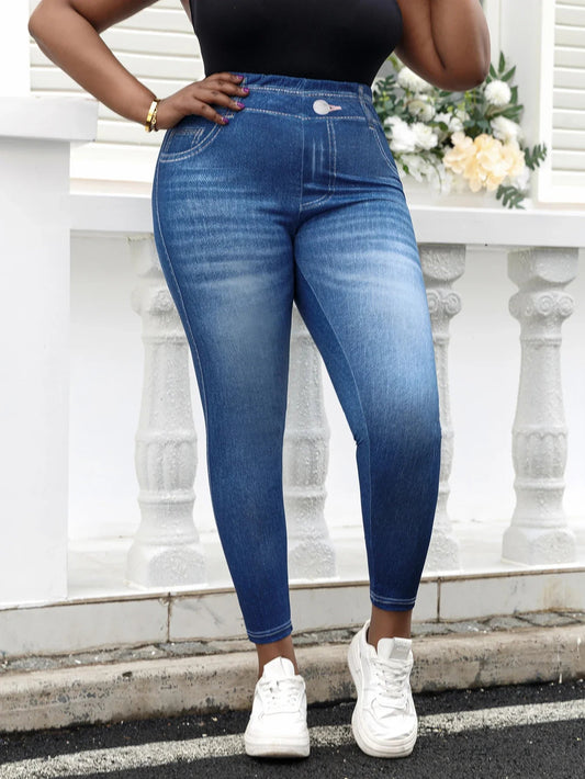 Plus Size Jeggings | Stylish High Waist Design for Everyday Comfort 0