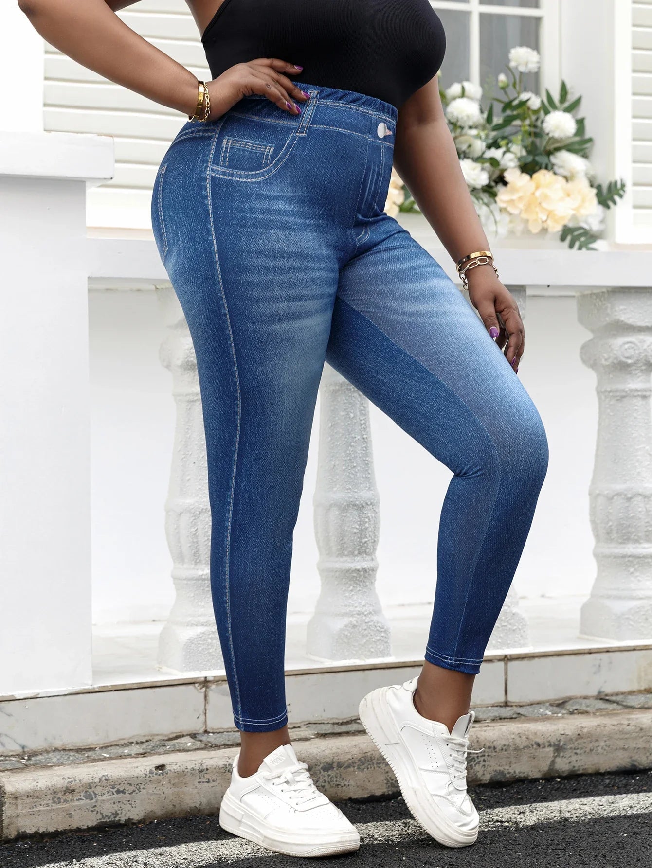 Plus Size Jeggings | Stylish High Waist Design for Everyday Comfort 1