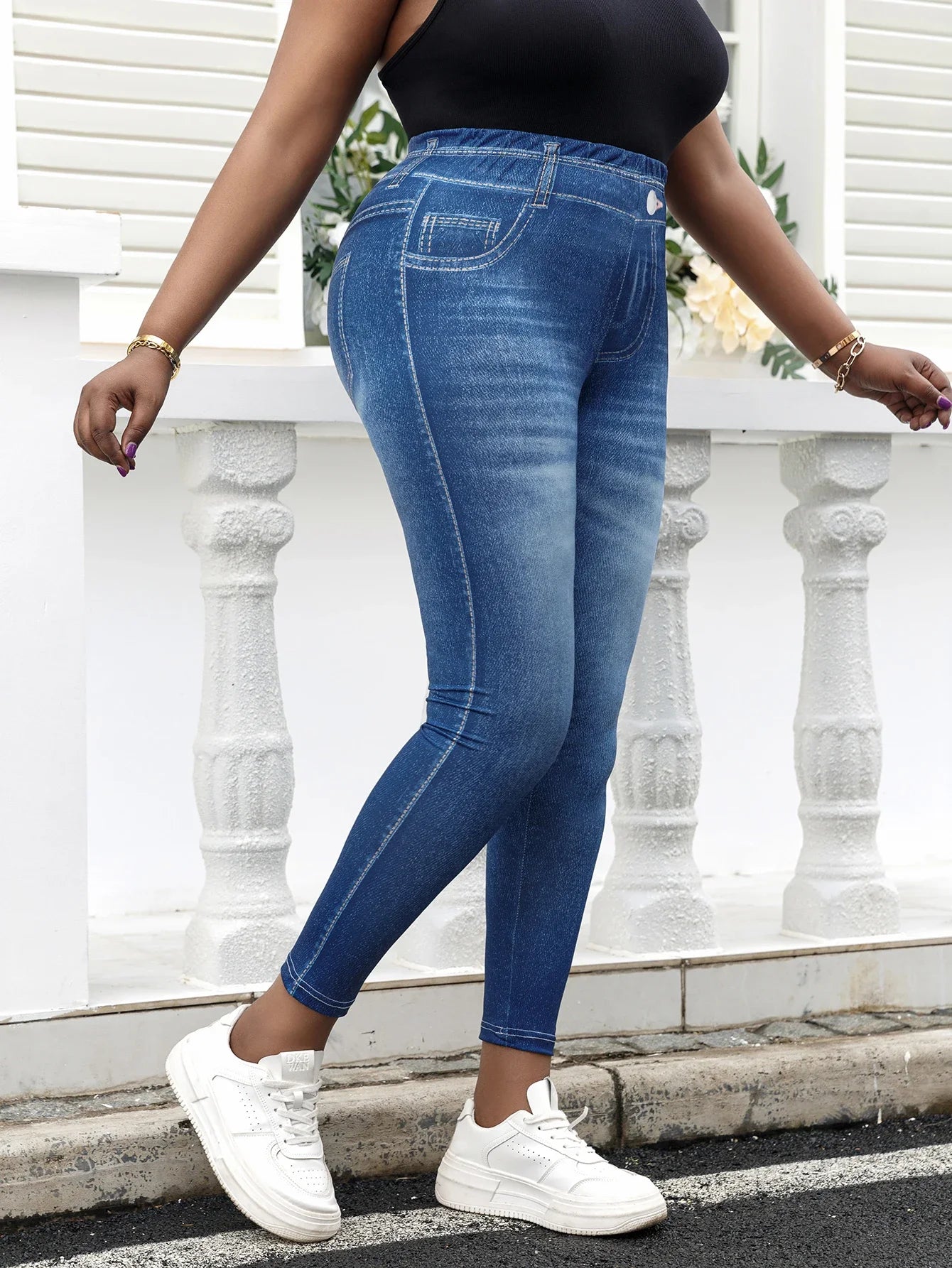 Plus Size Jeggings | Stylish High Waist Design for Everyday Comfort 2