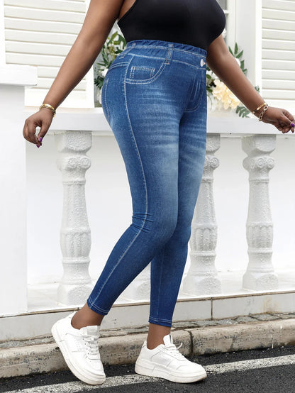Plus Size Jeggings | Stylish High Waist Design for Everyday Comfort 2