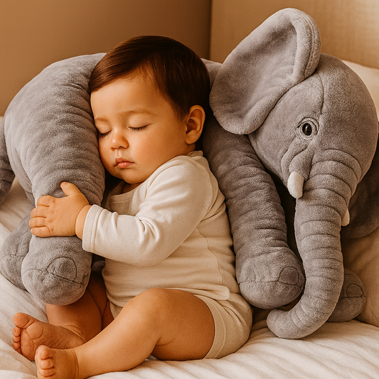Plush Toy Elephant Pillow | Ultra-Soft Cuddly Stuffed Animal for Infants and Toddlers 0