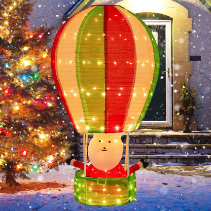Pop-up Christmas Decoration | LED Santa in Hot Air Balloon 1