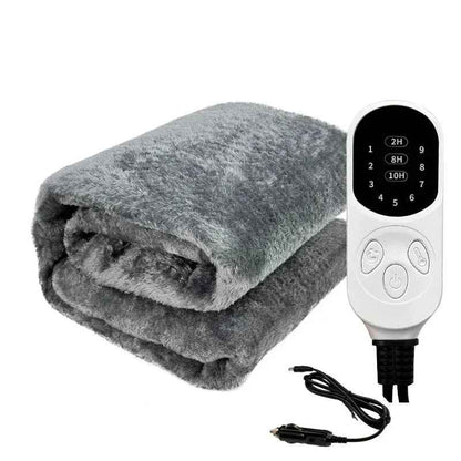 Portable 12V Heated Blanket | Adjustable Heat for Travel Comfort 0