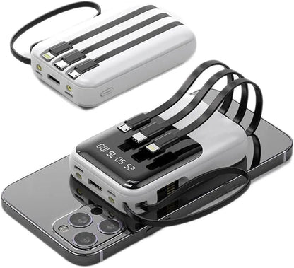 Portable Charger | 10000mAh Power Bank with Fast Charging and Built-in Cables 5