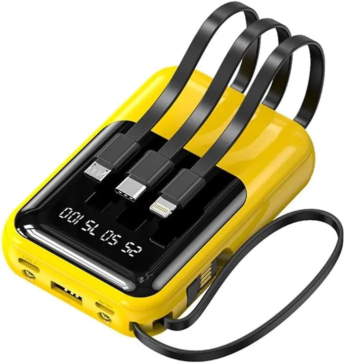 Portable Charger | 10000mAh Power Bank with Fast Charging and Built-in Cables 7