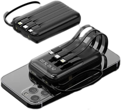 Portable Charger | 10000mAh Power Bank with Fast Charging and Built-in Cables 8