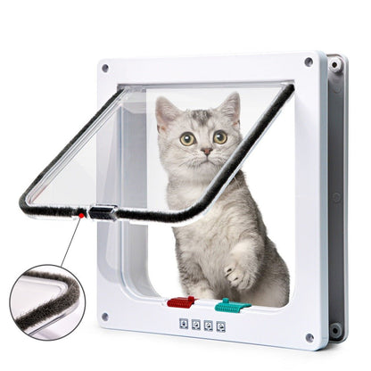 Portable Folding Pet Door | 4-Way Locking Cat Flap for Easy Access 1