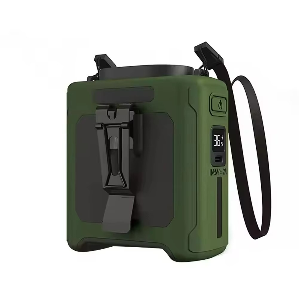 Portable Waist Fan | High-Velocity Cooling with 20000mAh Power Bank and Flashlight 3