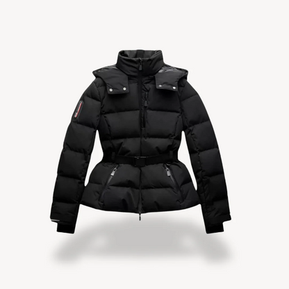 Puffer Jacket | Water-Resistant Quilted Design with Flattering Belted Fit 0