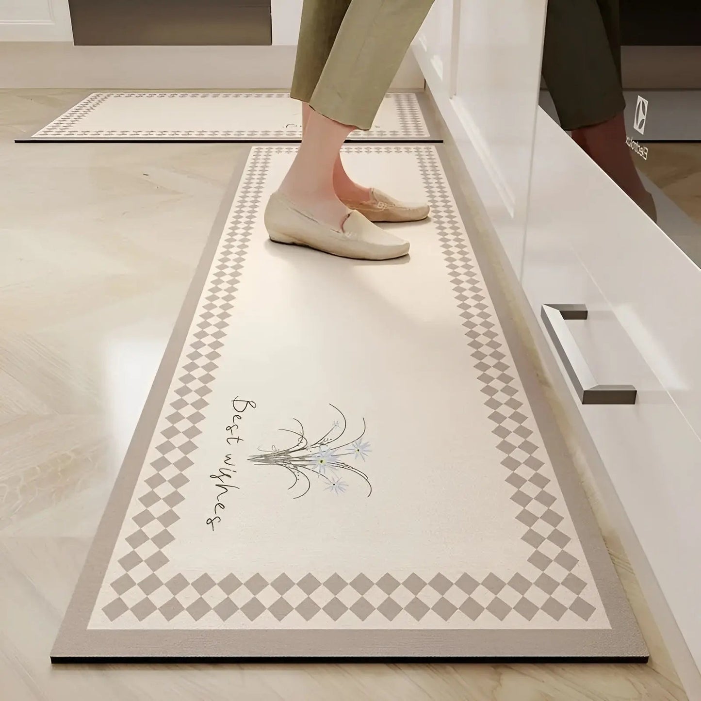 Quick-Drying Non-Slip Anti-Fatigue Kitchen Mat | Super Absorbent PVC Design 1
