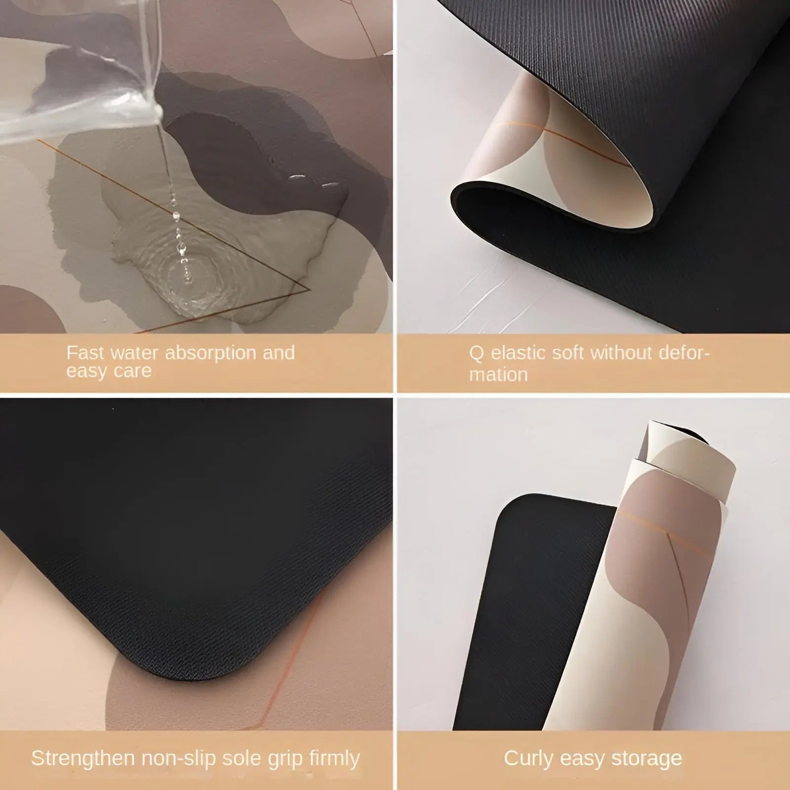 Quick-Drying Non-Slip Anti-Fatigue Kitchen Mat | Super Absorbent PVC Design 4