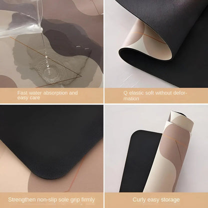 Quick-Drying Non-Slip Anti-Fatigue Kitchen Mat | Super Absorbent PVC Design 4
