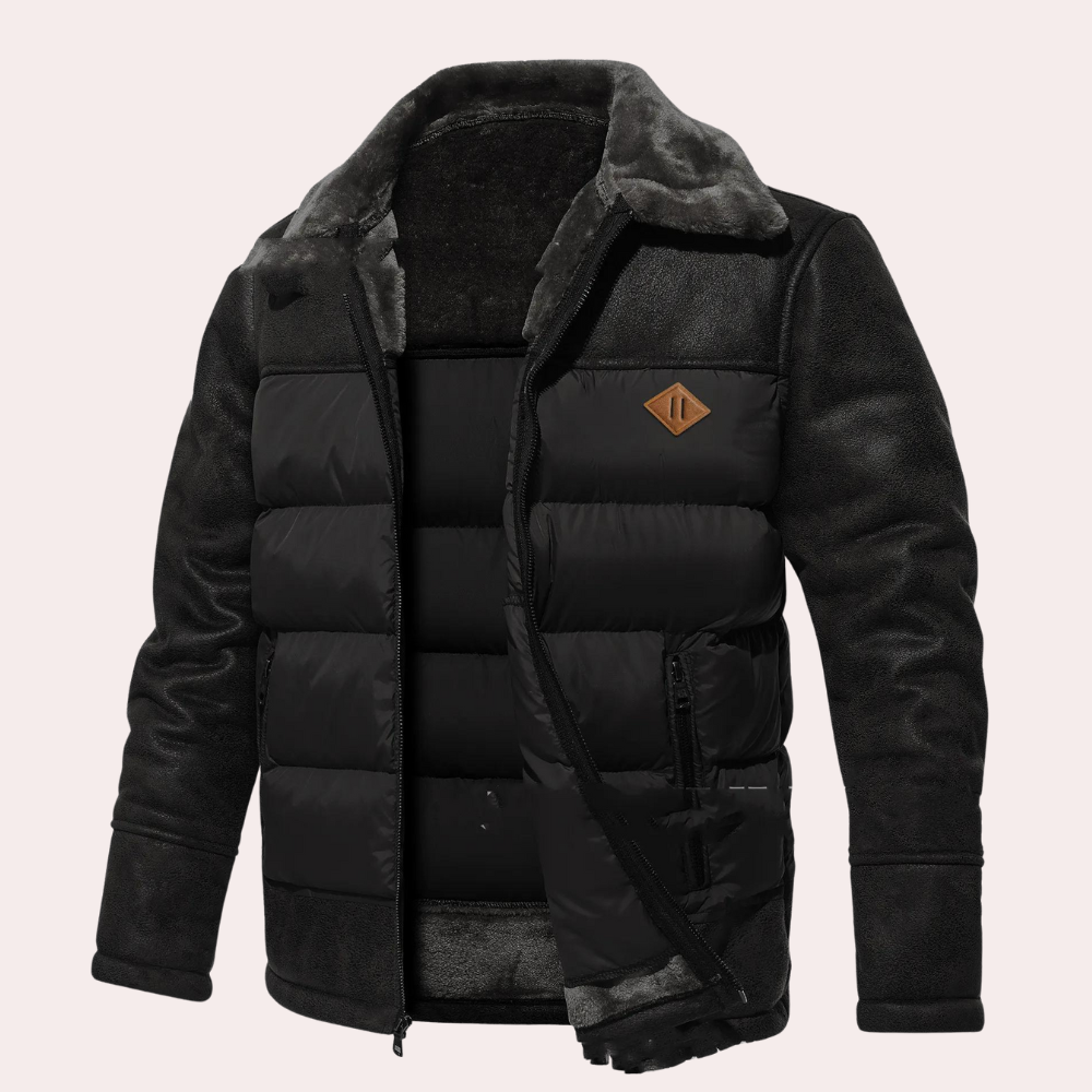 Quilted Black Puffer Jacket | Modern Design with Thermal Insulation 5