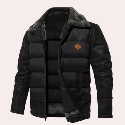 Quilted Black Puffer Jacket | Modern Design with Thermal Insulation 5