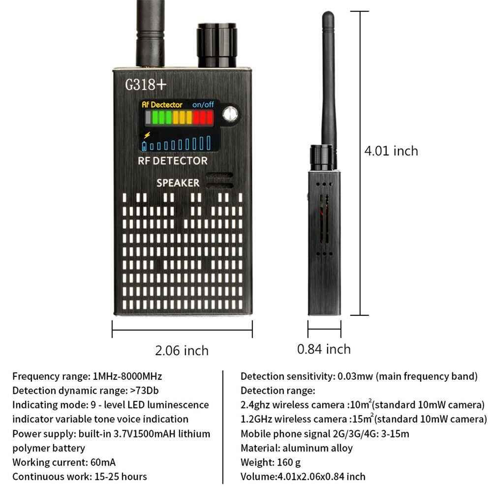 RF Signal Detector | Advanced Radio Frequency Detection for Hidden Cameras and GPS Trackers 6