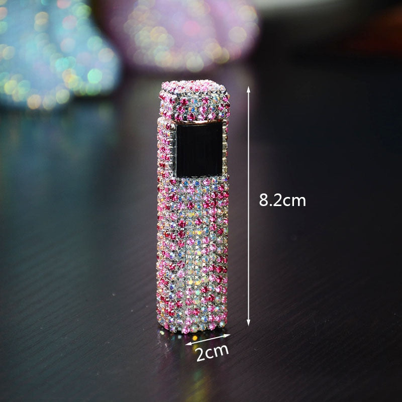 Rechargeable Electric Lighter | Elegant Rhinestone USB Design 3