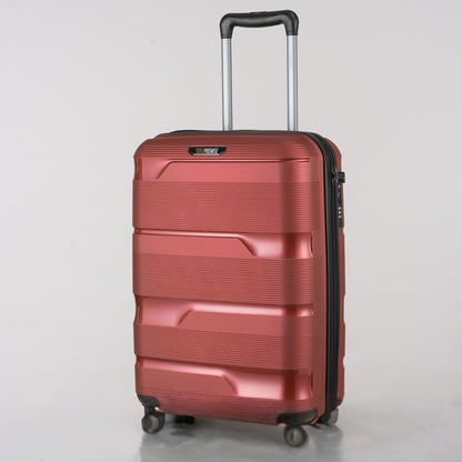 20-inch rode handbagage harde koffer met 360° wielen