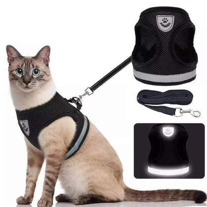 Reflective Cat Harness and Leash | Adjustable, Safe for Night Walks 0