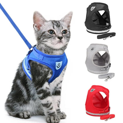 Reflective Cat Harness and Leash | Adjustable, Safe for Night Walks 3