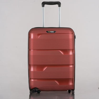 20-inch rode handbagage harde koffer met 360° wielen