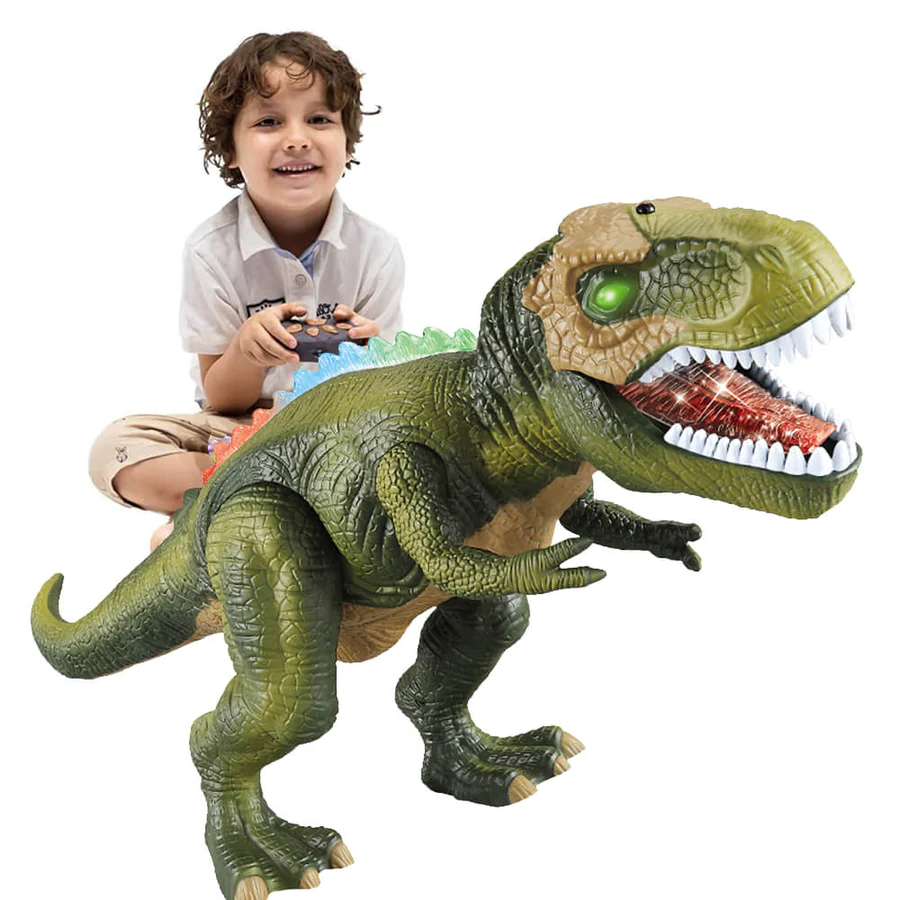 Remote Control Dinosaur Toy | Walking, Roaring, LED Light Effects 3