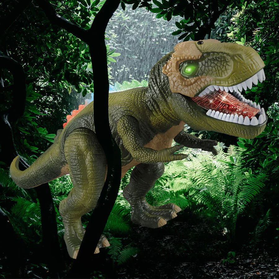 Remote Control Dinosaur Toy | Walking, Roaring, LED Light Effects 5