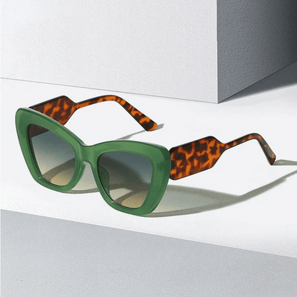 Retro Cat-Eye Sunglasses | Full-Rimmed UV Protection with Bold Patterns 0