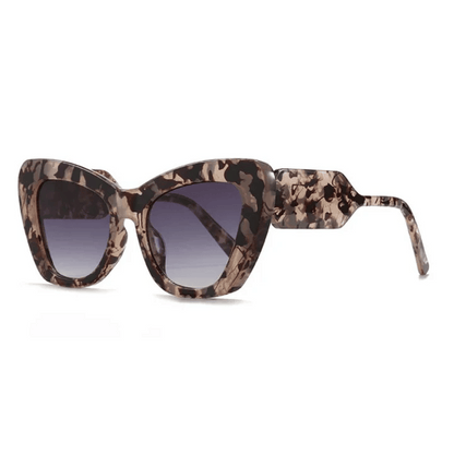 Retro Cat-Eye Sunglasses | Full-Rimmed UV Protection with Bold Patterns 2
