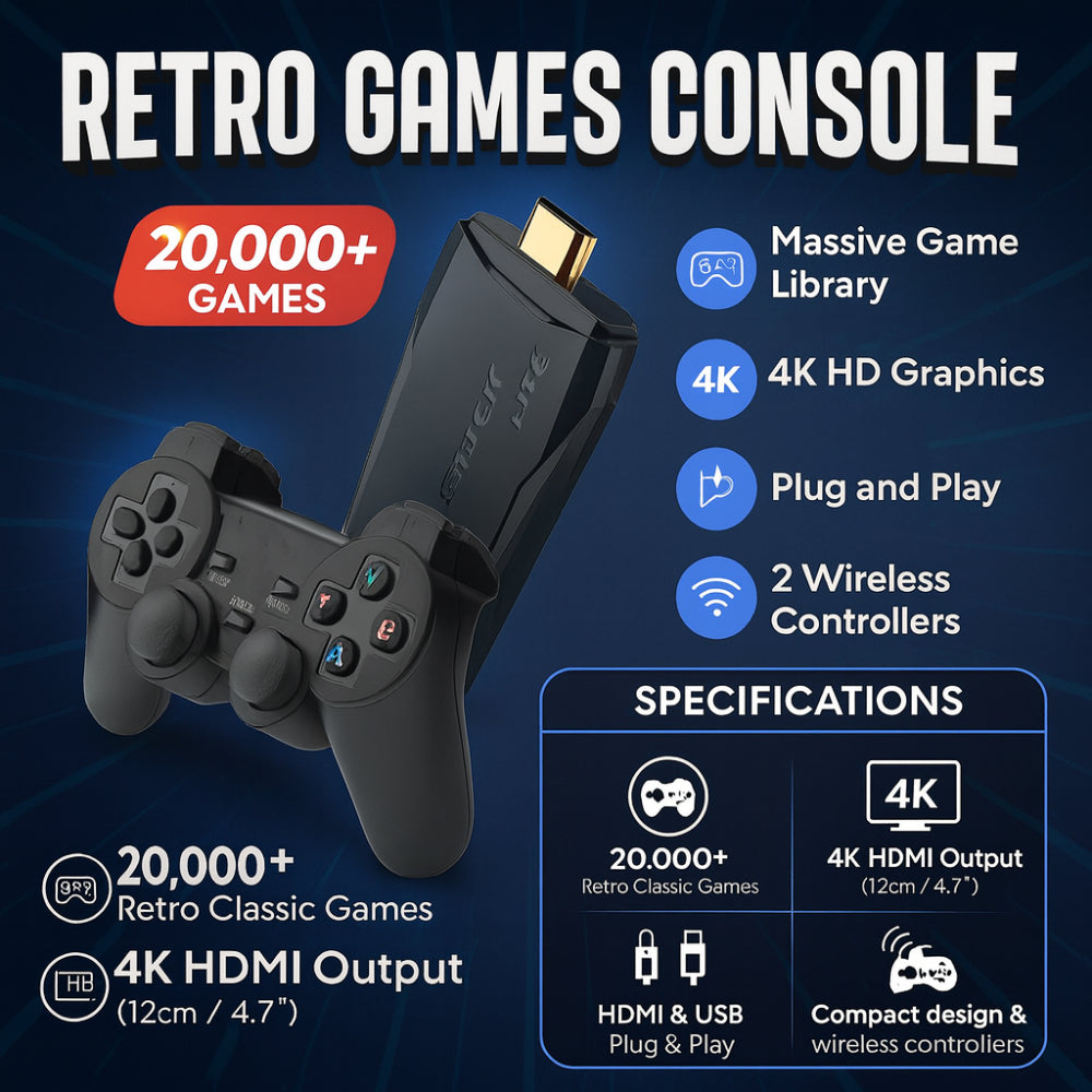 Retro Game Console | 20,000 Classic Titles with 4K UHD Graphics 3