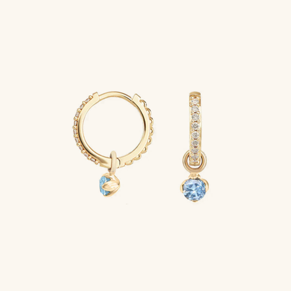 Reversible Diamond Hoop Earrings | Waterproof Gold Hoops in S925 Silver 2