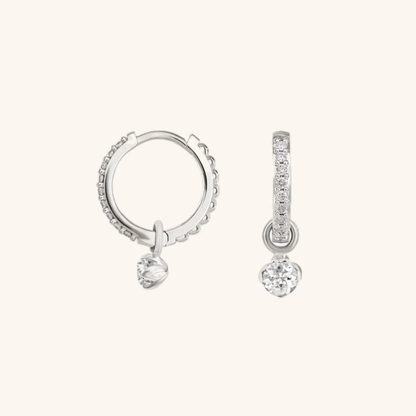 Reversible Diamond Hoop Earrings | Waterproof Gold Hoops in S925 Silver 3